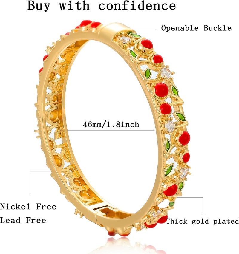 Ethlyn Gifts for girls Gold Plated Colorful Openable Kids Baby Girls Bangles Bracelets Birthday Christmas Gifts for 2years 4 years 5 years old girls - Image 3
